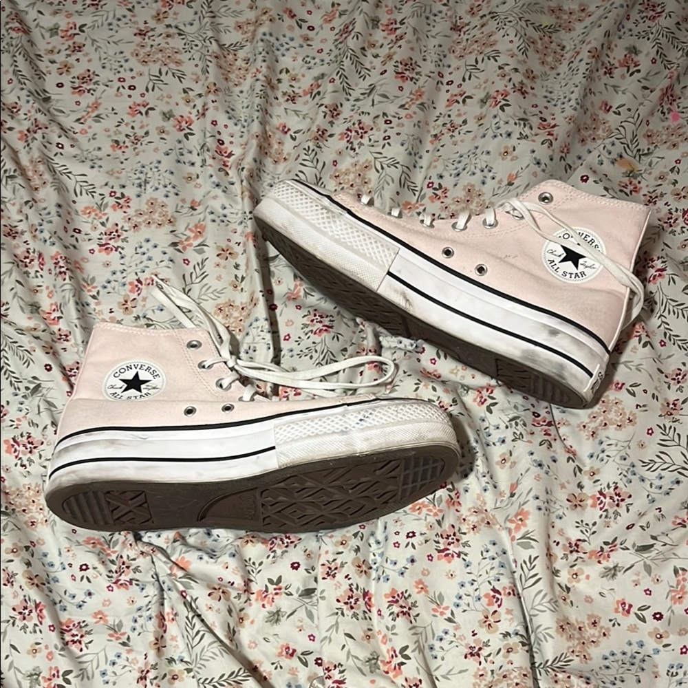 Converse Light Pink Canvas High-Tops